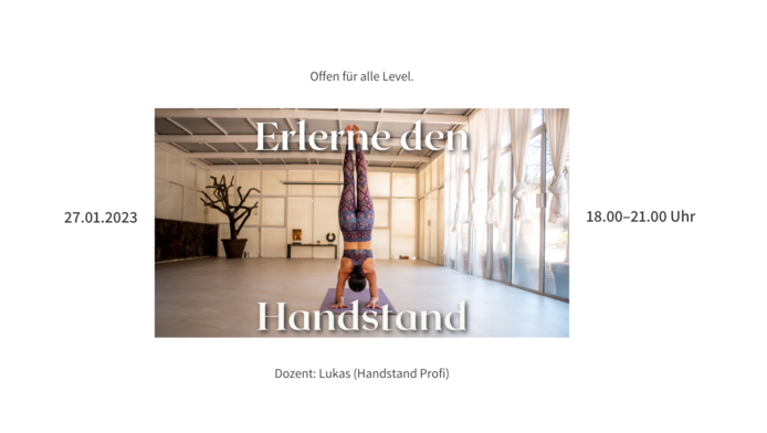 Handstand Workshop Dortmund